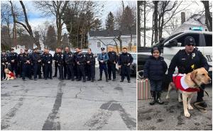 Băieţel de 4 ani, rămas fără mamă, vizitat de peste 20 de poliţişti, de Crăciun