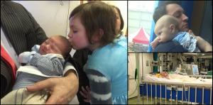 Bebeluș nou-născut, salvat de la moarte cu un sărut de către surioara lui