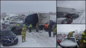 Uriaş accident în lanţ pe autostradă: 131 de maşini s-au făcut praf, un mort, 71 de răniţi. Imagini ireale în Wisconsin (Video)