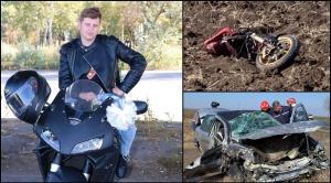 Motocicletă ruptă în două, în Buzău. Mihai a intrat inexplicabil pe contrasens (Video)