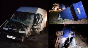 Accident cumplit în Arad. Sunt 7 victime, după ce două microbuze pline cu pasageri s-au ciocnit pe DN 79