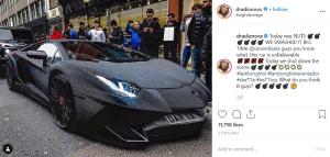 O moldoveancă a blocat o stradă din Londra cu un Lamborghini Aventador acoperit cu cristale Swarovski negre (Video)