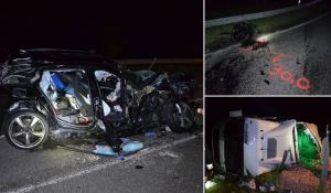 Un BMW românesc a fost distrus în Ungaria, într-un cumplit accident cu un camion