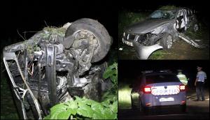 Accident cumplit noaptea trecută în Buzău. Şoferul unui BMW a băgat cinci tineri nevinovaţi în spital (Video)