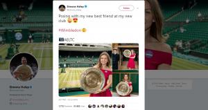 Simona Halep, ședință foto cu trofeul de la Wimbledon: ”Noul meu prieten”