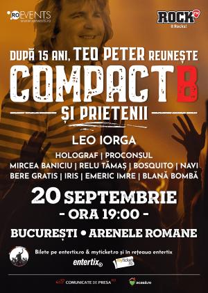 Pe 20 septembrie Teo Peter "reuneste" emblematica trupă CompactB