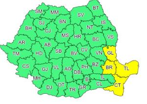 Alertă de vreme severă în România, până vineri dimineaţă. Cod galben de ploi, grindină şi vijelii în patru judeţe