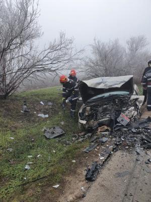 Imagini de groază pe o şosea din Dolj. Doi morţi, 7 răniţi, doi copii în comă, două maşini distruse