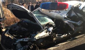 Maşină de Poliţie, accident devastator în Buchin, Caraş-Severin