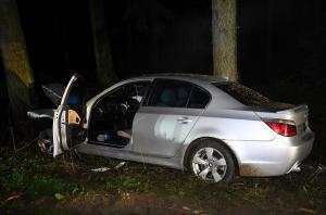 BMW-ul de lux al unui român, găsit înfipt între pomi, în Germania, nici urmă de şofer