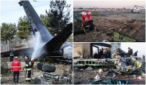 Primele imagini de la locul în care un avion ucrainean cu 180 de oameni s-a prăbuşit, în Iran