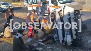 Accident cumplit între un BMW și un Mercedes, copil de 5 ani aruncat pe șosea în impact, la Mihai Bravu  [Foto]