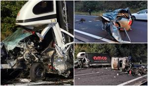 Șofer român rămas fără o mână, camioneta lui a rupt în două o mașină, un adolescent a murit pe loc, în Slovacia