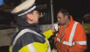 Șofer român de TIR pus să sufle în fiolă, scandal cu polițistul neamț: "Păi eu vin la tine acasă, băi frână!?" (video)