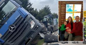 Şoferul de TIR ucis în Belgia, condus pe ultimul drum cu un camion. Soţia lui, care va naşte gemeni în curând, distrusă de durere