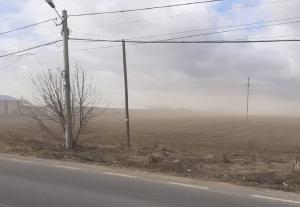 Furtună de praf în Iași, din cauza rafalelor puternice de vânt