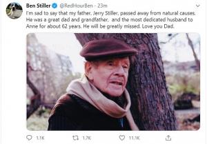 Jerry Stiller a murit. Tatăl lui Ben Stiller era renumit pentru rolurile din Seinfeld şi Trăsniţii din Queens