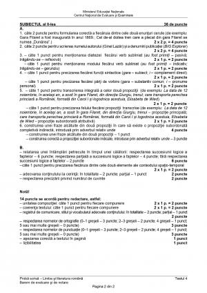 Evaluarea Naţională 2020. Subiecte şi barem pentru Limba şi literatura română - varianta 4