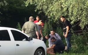 Momentul când e capturat tatăl din Cluj care și-a ucis băiețelul de opt ani (video)