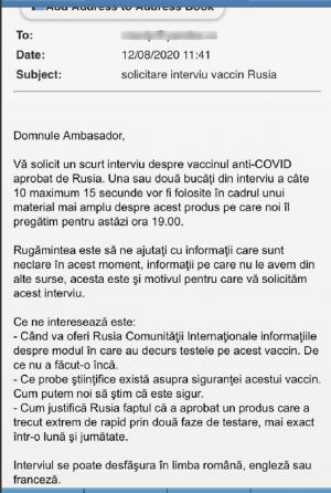 "V-aţi face vaccinul anti-Covid rusesc?" Ce a răspuns ambasadorul Rusiei în România