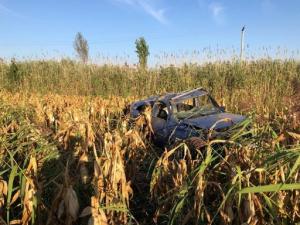 Tineri găsiți morți într-un Logan răsturnat pe câmp, în Vrancea. Au zăcut ore în șir în lanul de porumb