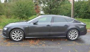 Audi A7 de 25.000 de euro confiscat pe loc de polițiști, după ce l-au văzut într-o parcare din Siret