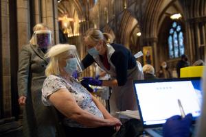 Catedrală transformată în centru de vaccinare anti-Covid, în Marea Britanie