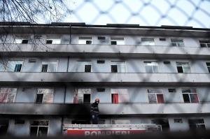 Imagini de la incendiul de la Matei Balș. Patru saloane au ars, iar un pavilion întreg a fost afectat de fum