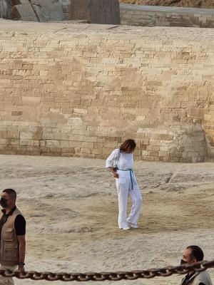 Primele imagini cu Klaus Iohannis și soția sa, la piramidele din Egipt