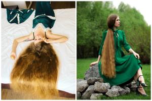 Rapunzel în viaţa reală. O rusoaică petrece 16 ore pe săptămână pentru a-şi îngriji părul lung, în care i se încurcă uneori şi insecte