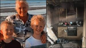 O mamă și cei doi fii ai ei au rămas pe drumuri, după un incendiu devastator care le-a mistuit casa, în UK: "Le-a explodat congelatorul"