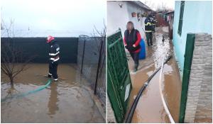 Inundații în Vâlcea, Mehedinți și Prahova, în urma ploilor abundente. Pompierii militari au intervenit în mai multe gospodării