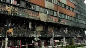 Parcarea blocului care a luat foc în Constanța, fără autorizaţie ISU