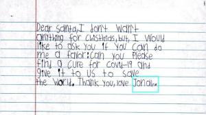 Povestea impresionantă a unui băiețel de 10 ani care anul trecut i-a cerut lui Moș Crăciun un leac pentru Covid-19. Ce i-a scris anul acesta
