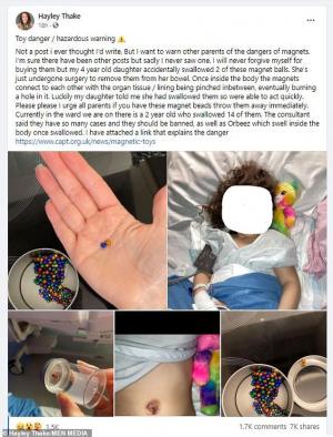 Fetiță de 4 ani, în pericol de moarte după ce a înghițit mărgelele magnetice cu care se juca. ”Nu mă voi ierta niciodată!”