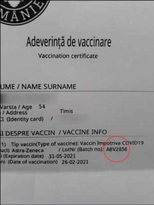 Mărturii ale românilor vaccinaţi cu AstraZeneca - lotul AVB 2856: "Am crezut că mor în noaptea în care am făcut vaccinul. Nu voi mai merge la rapel! "