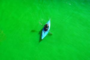 Tradiții de Sfântul Patrick: apele râului Chicago, colorate în verde. Evenimentul fusese iniţial anulat, din cauza pandemiei