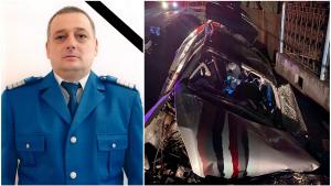 Jandarm mort pe centura Gherla din Cluj. Mircea a sfârşit pe loc, după ce s-a înfipt cu maşina într-un cap de pod