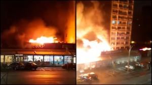Incendiu la șaormeria Dristor din București. Flăcările violente au mistuit localul