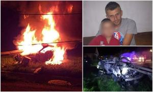 Mugurel a murit ars de viu într-un Audi TT făcut scrum, în Satu Mare. Maşina a luat foc după ce s-a izbit violent de un stâlp
