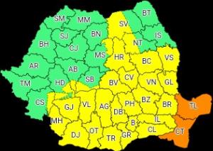 O nouă avertizare meteo: Cod galben de ploi în jumătate de ţară, cod portocaliu în Dobrogea
