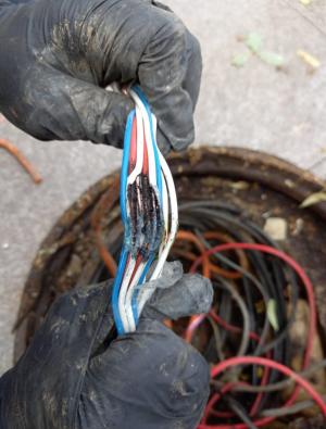 Semafoare defecte într-o intersecţie aglomerată din Bucureşti, după ce cablurile au fost roase de şobolani