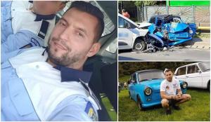 Cornel, un tânăr poliţist din Deva, a murit într-un Trabant strivit, la Şoimuş. Agentul a intrat cu maşina pe contrasens