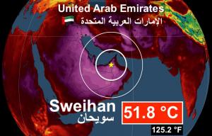 52 grade Celsius, record termic în Emiratele Arabe Unite. Cea mai ridicată valoare înregistrată pe glob, din acest an