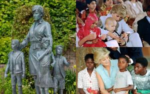Semnificaţia celor trei copii care apar în statuia Prinţesei Diana, dezvelită de prinţul William şi prinţul Harry: "Ne amintim dragostea, puterea și caracterul ei"