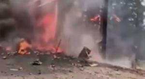 Minge uriaşă de foc, după prăbuşirea unui avion de mici dimensiuni, în California: Cele patru persoane aflate la bord au murit pe loc