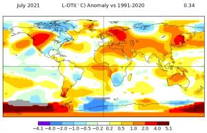 Iulie 2021, cea mai caldă lună înregistrată vreodată pe Pământ