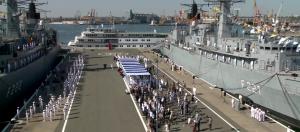 Ziua Marinei, spectacol pe mare şi pe uscat. Klaus Iohannis și Florin Cîțu participă la ceremoniile din portul militar Constanța