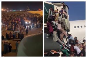 Scene disperate pe aeroportul din Kabul: oamenii se urcă pe avioane. Soldații americani au ucis doi bărbați înarmați, cel puțin 3 oameni au căzut din avion