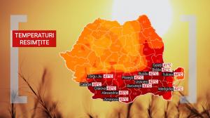 Zone cu temperaturi de 60 de grade, după valul de căldură care a "topit" jumătate de România. Diferenţă de la 39 la 18 grade, între Bucureşti şi Cluj